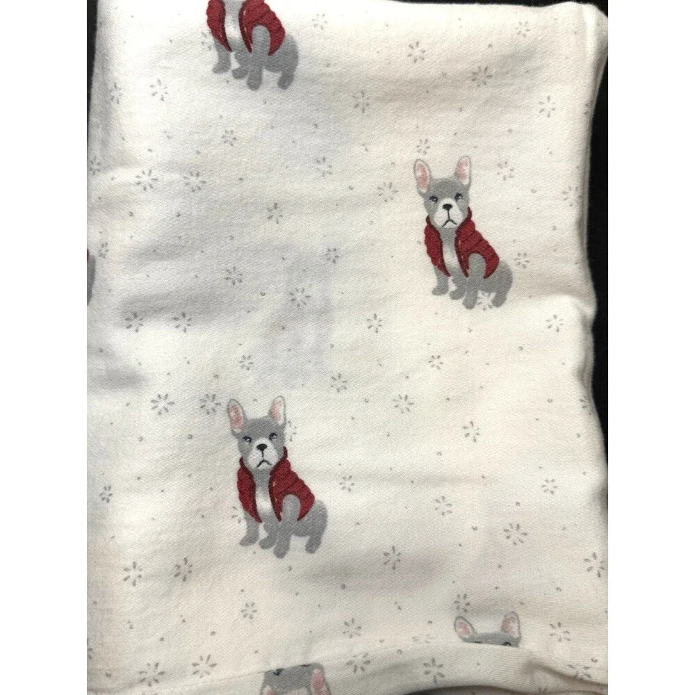 Jingles & Joy French Bulldog Christmas Standard Pillowcases Set 2 Dog Xmas